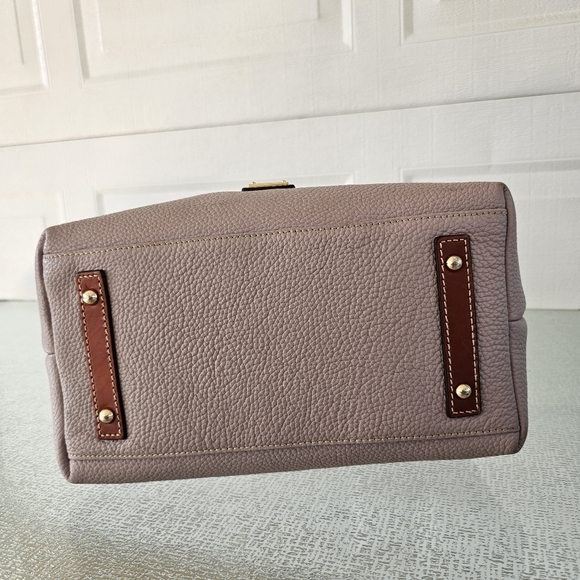 Dooney & Bourke Taupe & Brown Pebble Grain Leather Shoulder Bag - Picture 8 of 16